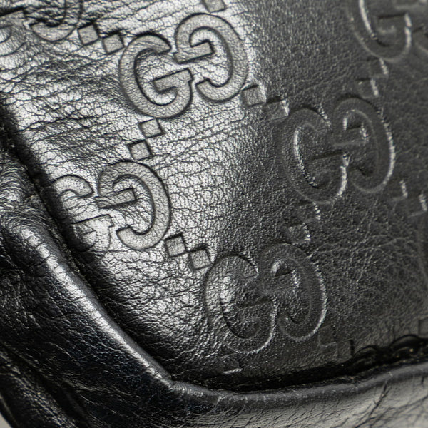 グッチ グッチシマ ボディバッグ ウエストバッグ 246417 ブラック レザー レディース GUCCI 【中古】