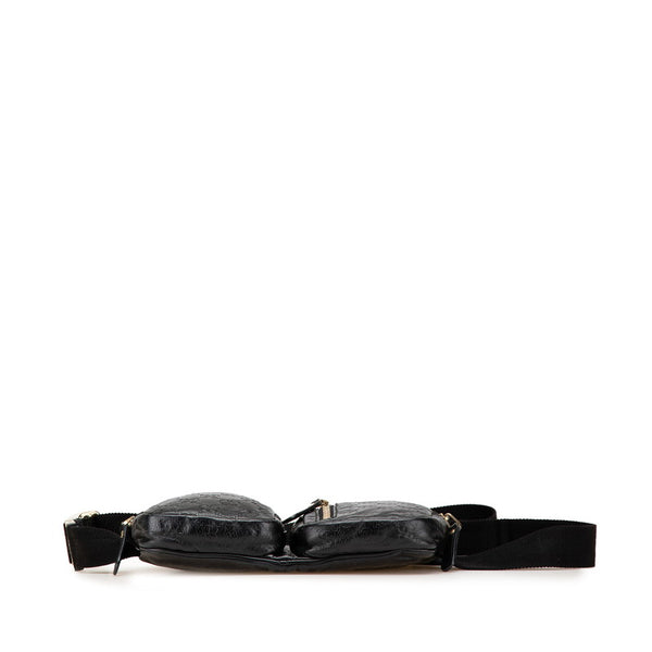 グッチ グッチシマ ボディバッグ ウエストバッグ 246417 ブラック レザー レディース GUCCI 【中古】