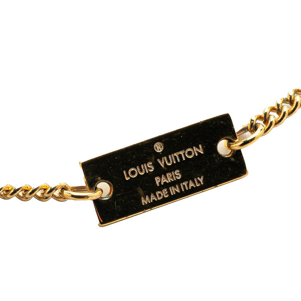 ルイ ヴィトン モノグラム LVシグネチャー ネックレス M80189 ゴールド メッキ レディース LOUIS VUITTON 【中古】