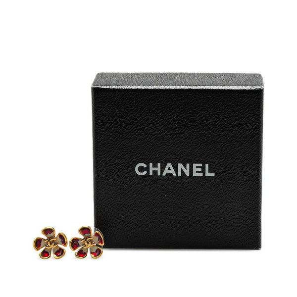 シャネル グリポワフラワー ココマーク スタッドピアス ゴールド メッキ レディース CHANEL 【中古】