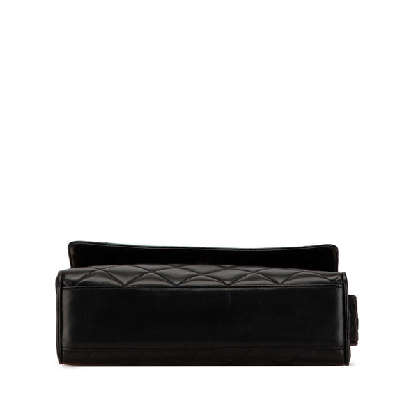 シャネル マトラッセ ココマーク ショルダーバッグ ブラック ラムスキン レディース CHANEL 【中古】
