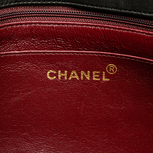 シャネル マトラッセ ココマーク ショルダーバッグ ブラック ラムスキン レディース CHANEL 【中古】