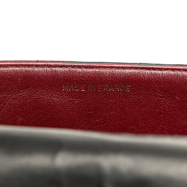 シャネル マトラッセ ココマーク ショルダーバッグ ブラック ラムスキン レディース CHANEL 【中古】