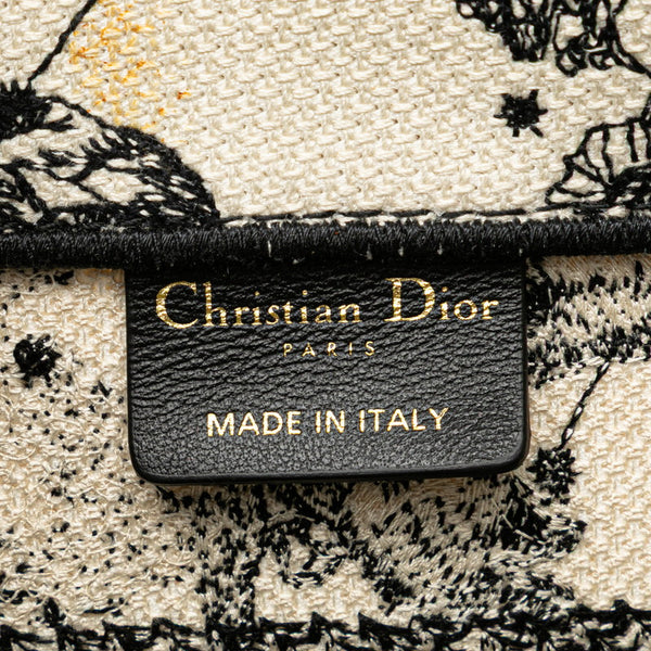 ディオール ブックトート スモール トートバッグ ベージュ ブラック キャンバス レディース Dior 【中古】