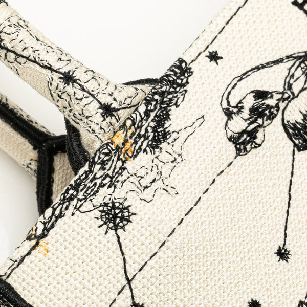 ディオール ブックトート スモール トートバッグ ベージュ ブラック キャンバス レディース Dior 【中古】