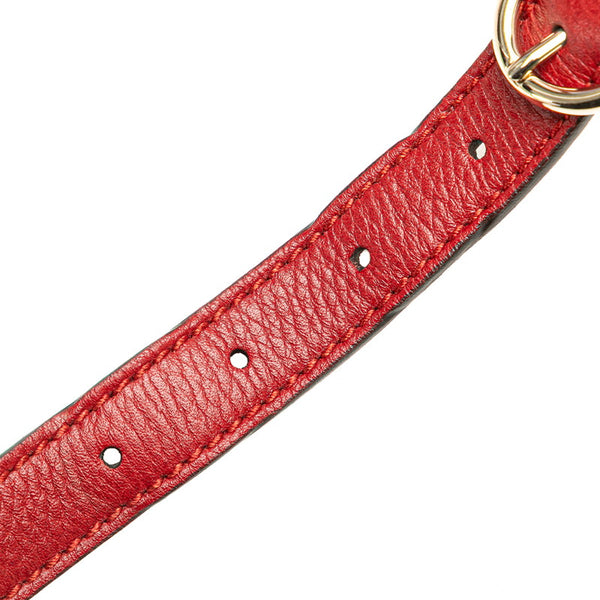 グッチ バンブー ハンドバッグ ショルダーバッグ 2WAY 323660 レッド レザー レディース GUCCI 【中古】