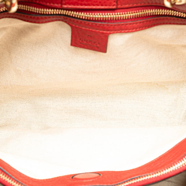 グッチ バンブー ハンドバッグ ショルダーバッグ 2WAY 323660 レッド レザー レディース GUCCI 【中古】