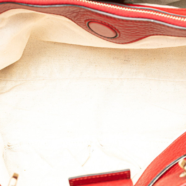 グッチ バンブー ハンドバッグ ショルダーバッグ 2WAY 323660 レッド レザー レディース GUCCI 【中古】