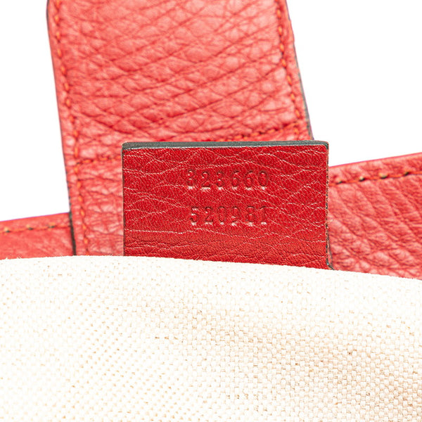 グッチ バンブー ハンドバッグ ショルダーバッグ 2WAY 323660 レッド レザー レディース GUCCI 【中古】