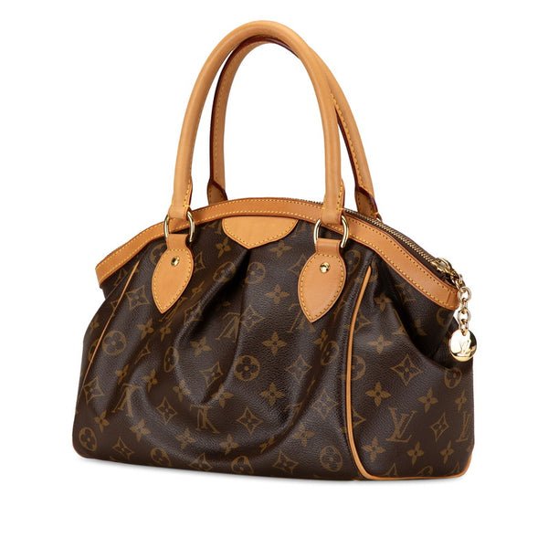 ルイ ヴィトン モノグラム ティヴォリPM ハンドバッグ M40143 ブラウン PVC レザー レディース LOUIS VUITTON 【中古】
