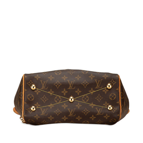 ルイ ヴィトン モノグラム ティヴォリPM ハンドバッグ M40143 ブラウン PVC レザー レディース LOUIS VUITTON 【中古】