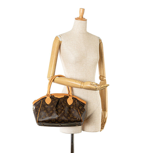 ルイ ヴィトン モノグラム ティヴォリPM ハンドバッグ M40143 ブラウン PVC レザー レディース LOUIS VUITTON 【中古】