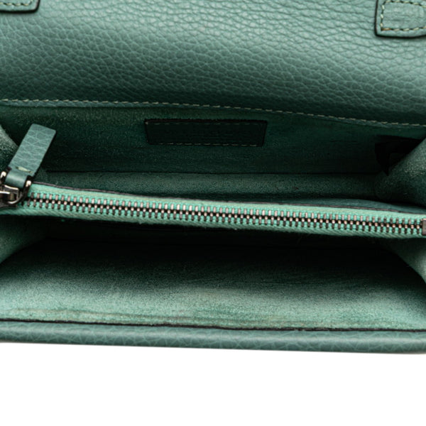 ヴァレンティノ ロックスタッズ チェーン ショルダーバッグ グリーン レザー レディース VALENTINO 【中古】