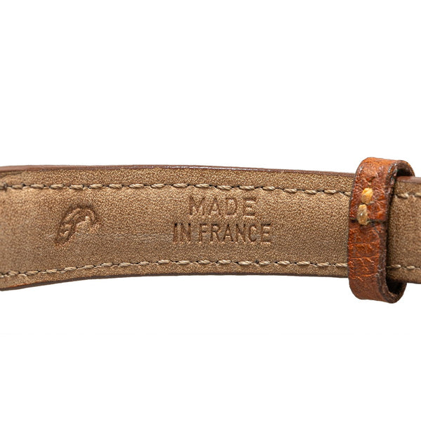 カルティエ マスト ヴァンドーム ヴェルメイユ 腕時計 590004 クオーツ ホワイト文字盤 レザー SV925 シルバー メッキ レディース CARTIER 【中古】