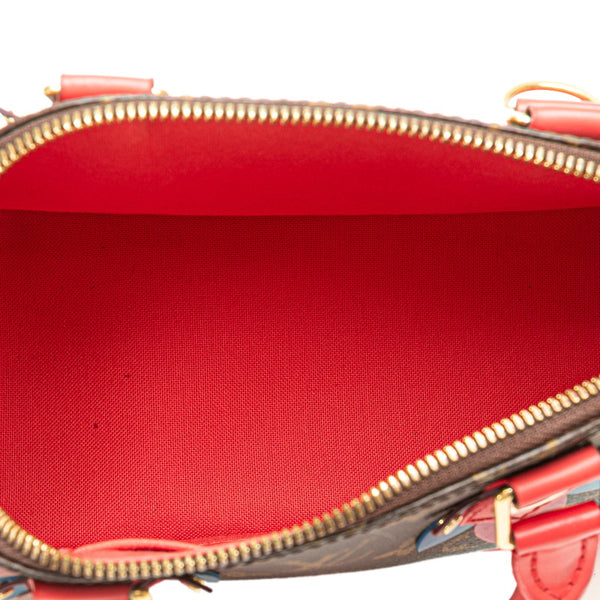 ルイ ヴィトン モノグラム アルマBB ハンドバッグ ショルダーバッグ 2WAY M41659 フラミンゴ レッド PVC レザー レディース LOUIS VUITTON 【中古】