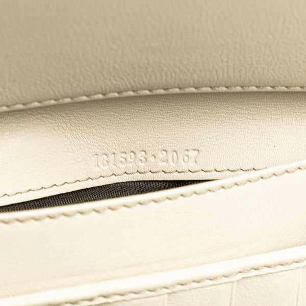 グッチ GGキャンバス 長財布 181593 ベージュ ホワイト キャンバス レザー レディース GUCCI 【中古】