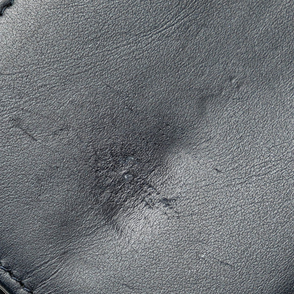 シャネル ドーヴィル チェーンウォレット A80795 ネイビー ホワイト デニム レザー レディース CHANEL 【中古】