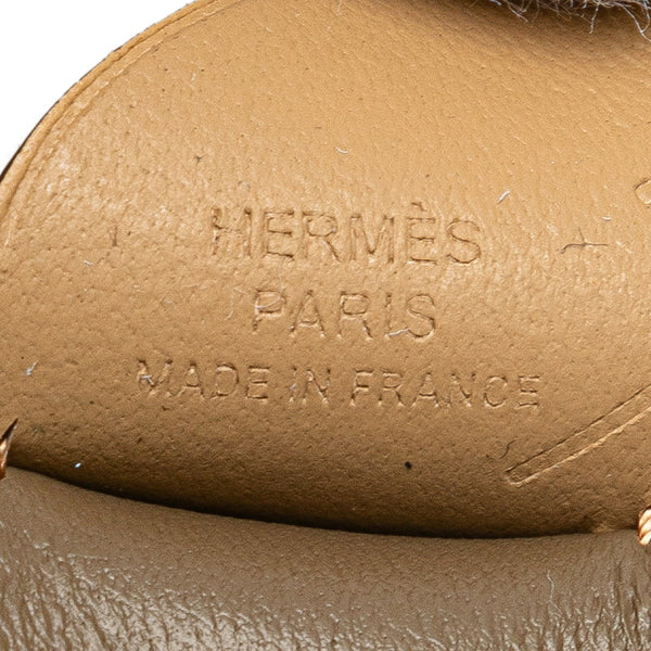 エルメス ロデオ ペガサスPM チャーム エトゥープ ヴェールフィズ ビスキュイ アニョーミロ スイフト レディース HERMES 【中古】