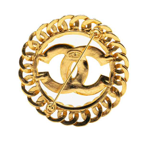 シャネル ココマーク ラウンド ブローチ ゴールド メッキ レディース CHANEL 【中古】