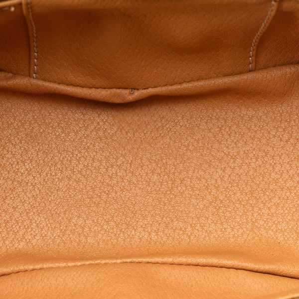 セリーヌ マカダム ポーチ バニティバッグ ブラウン PVC レザー レディース CELINE 【中古】