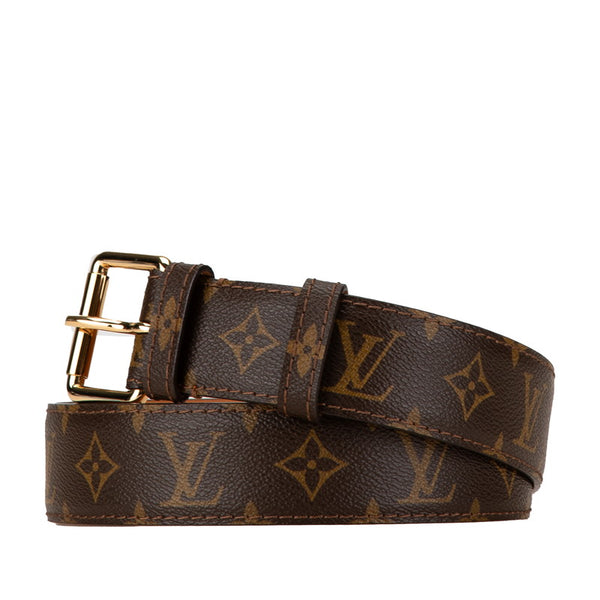 ルイ ヴィトン モノグラム サンチュール ポシェット デュオ ベルト 90/36 ブラウン PVC レザー レディース LOUIS VUITTON 【中古】