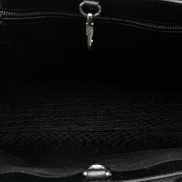 グッチ ジャンボGG トートバッグ ショルダーバッグ 2WAY 680956 ブラック キャンバス レザー レディース GUCCI 【中古】