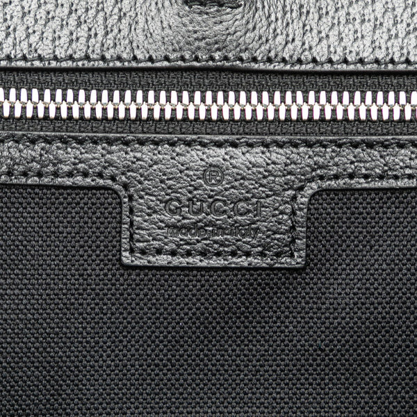 グッチ ジャンボGG トートバッグ ショルダーバッグ 2WAY 680956 ブラック キャンバス レザー レディース GUCCI 【中古】