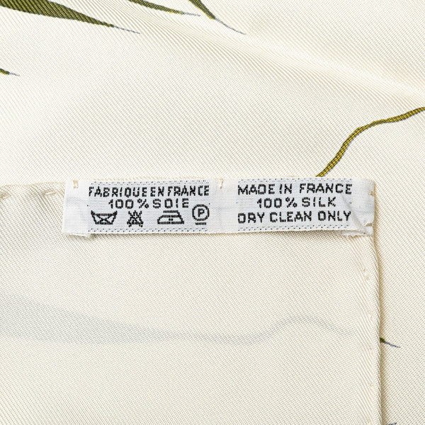 エルメス カレ90 TURBANS DES REINES 王女のターバン スカーフ ホワイト マルチカラー シルク レディース HERMES 【中古】