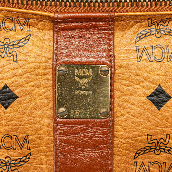 エム シー エム ヴィセトス ロゴグラム ボディバッグ ウエストバッグ ブラウン PVC レザー レディース MCM 【中古】