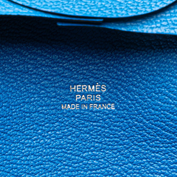 エルメス バスティア コインケース ブルー系 シェーブル レディース HERMES 【中古】