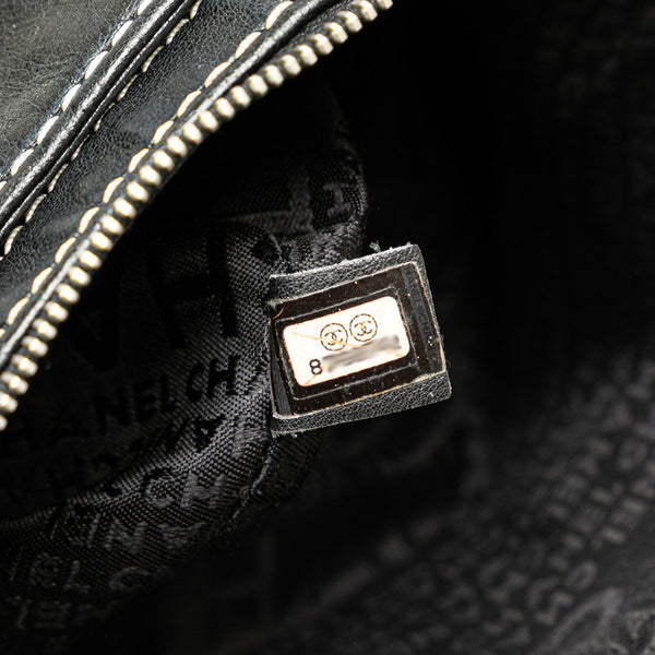 シャネル ワイルドステッチ チェーン トートバッグ ショルダーバッグ ブラック レザー レディース CHANEL 【中古】