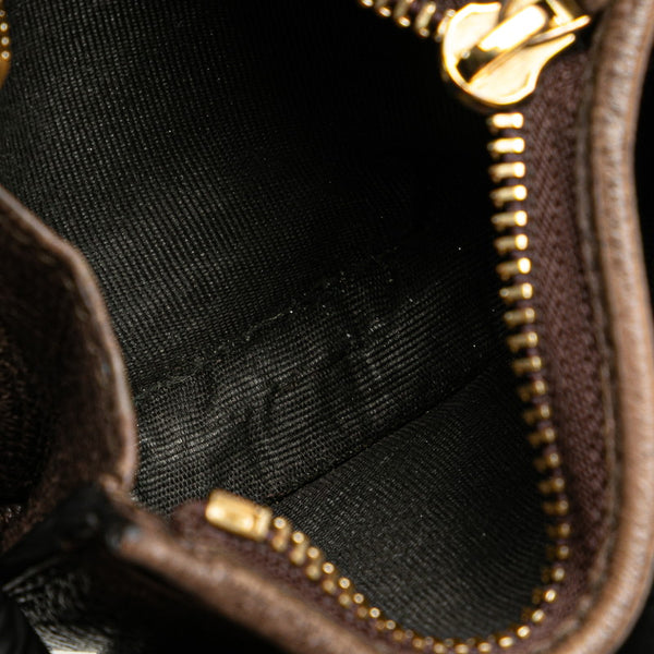 グッチ GGマーモント オフディア 二つ折り財布 コンパクトウォレット 523155 ベージュ マルチカラー レザー レディース GUCCI 【中古】