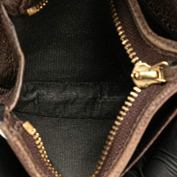 グッチ GGマーモント オフディア 二つ折り財布 コンパクトウォレット 523155 ベージュ マルチカラー レザー レディース GUCCI 【中古】