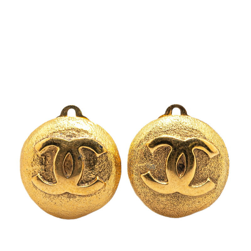 シャネル ココマーク ラウンド イヤリング ゴールド メッキ レディース CHANEL 【中古】