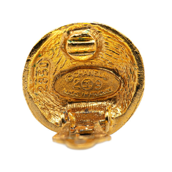 シャネル ココマーク ラウンド イヤリング ゴールド メッキ レディース CHANEL 【中古】