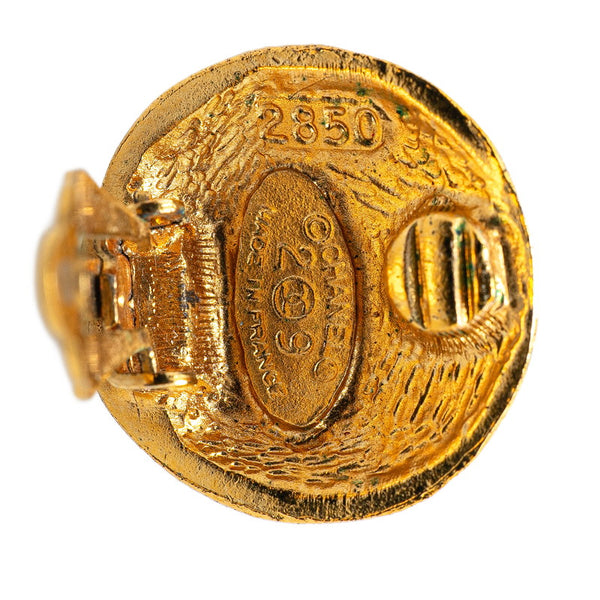 シャネル ココマーク ラウンド イヤリング ゴールド メッキ レディース CHANEL 【中古】