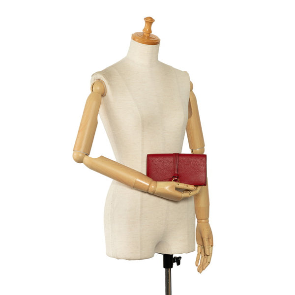 クロエ アルファベット 長財布 レッド レザー レディース Chloe 【中古】