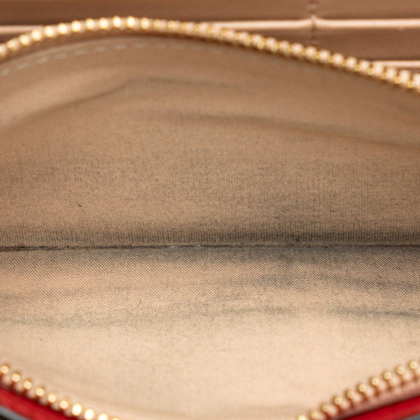 クロエ アルファベット 長財布 レッド レザー レディース Chloe 【中古】