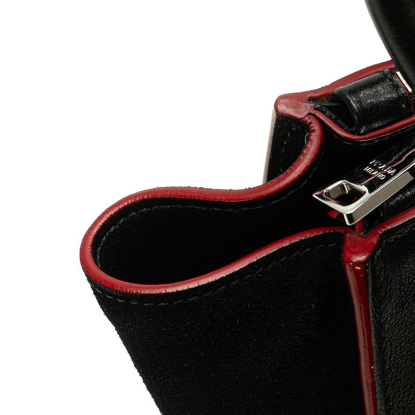 プラダ ハンドバッグ ショルダーバッグ 2WAY 1BA025 ブラック レッド レザー スウェード レディース PRADA 【中古】