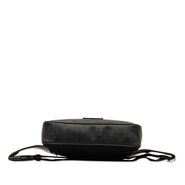 グッチ GGスプリーム ウエストバッグ ボディバッグ ベルトバッグ 474293 ブラック  PVC レザー メンズ GUCCI 【中古】