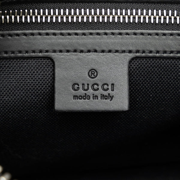 グッチ GGスプリーム ウエストバッグ ボディバッグ ベルトバッグ 474293 ブラック  PVC レザー メンズ GUCCI 【中古】