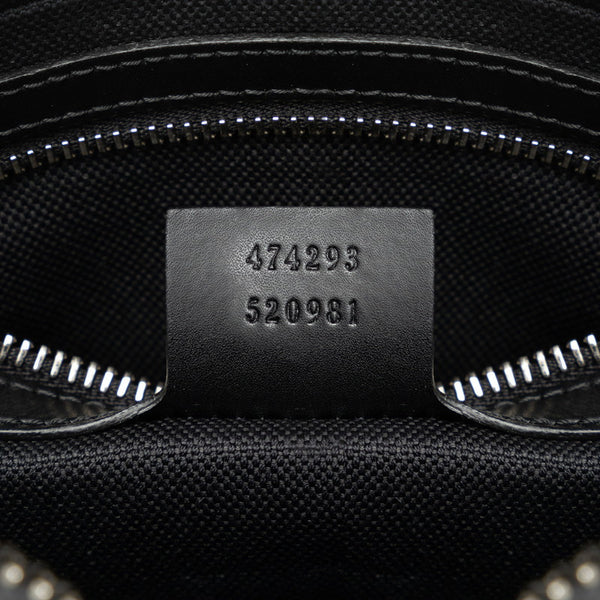 グッチ GGスプリーム ウエストバッグ ボディバッグ ベルトバッグ 474293 ブラック  PVC レザー メンズ GUCCI 【中古】