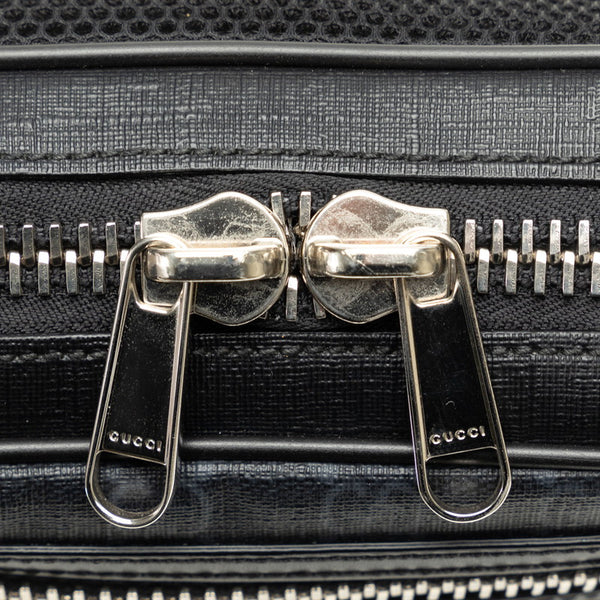グッチ GGスプリーム ウエストバッグ ボディバッグ ベルトバッグ 474293 ブラック  PVC レザー メンズ GUCCI 【中古】