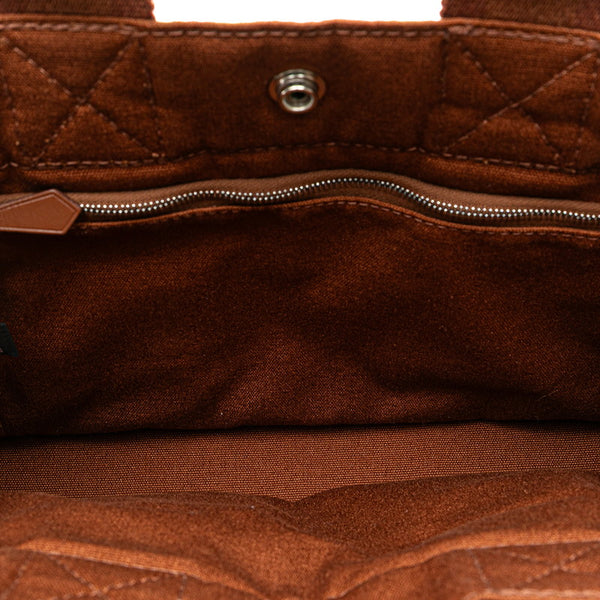 エルメス フールトゥPM ハーフレザー トートバッグ ブラウン キャンバス レザー レディース HERMES 【中古】