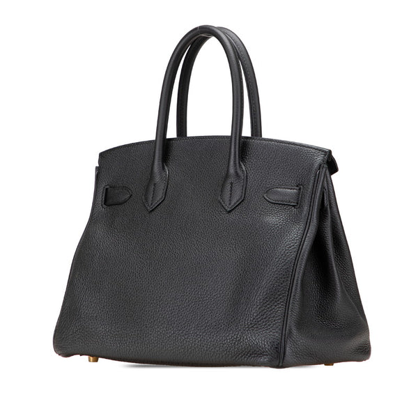 エルメス バーキン30 ハンドバッグ ブラック トゴ レディース HERMES 【中古】