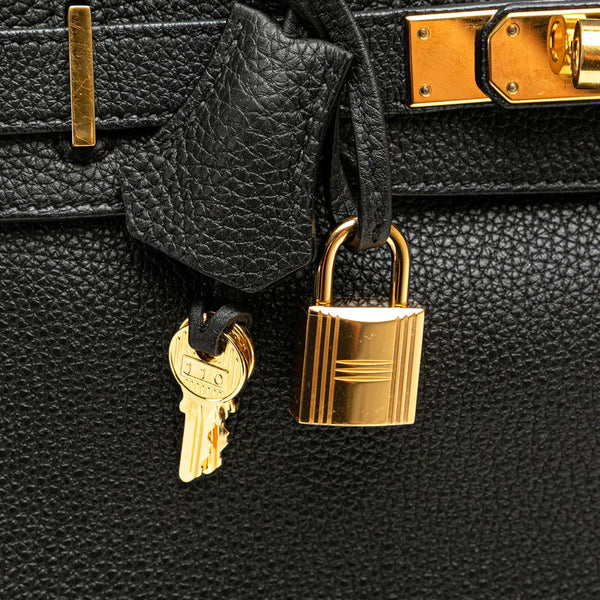 エルメス バーキン30 ハンドバッグ ブラック トゴ レディース HERMES 【中古】