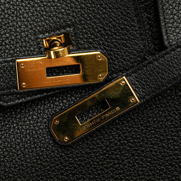 エルメス バーキン30 ハンドバッグ ブラック トゴ レディース HERMES 【中古】