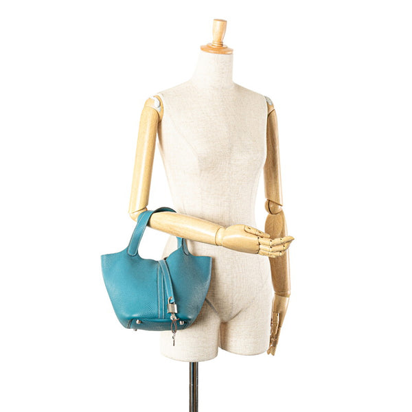 エルメス ピコタンロックPM ハンドバッグ ブルージーン トリヨンクレマンス レディース HERMES 【中古】