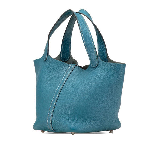 エルメス ピコタンロックPM ハンドバッグ ブルージーン トリヨンクレマンス レディース HERMES 【中古】