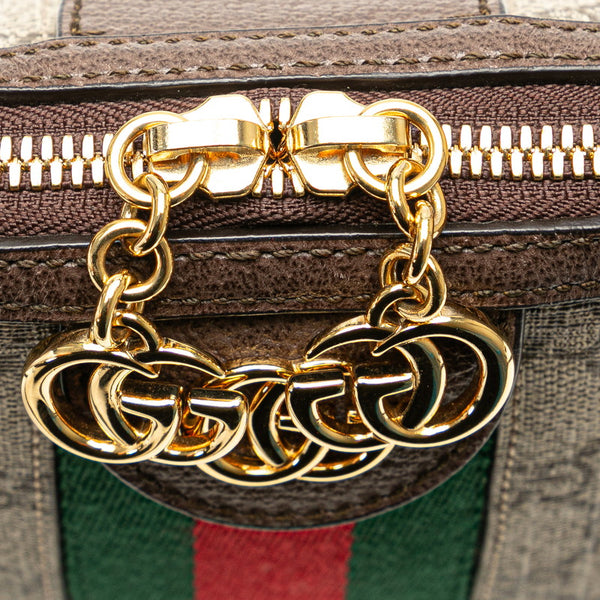 グッチ GGスプリーム シェリーライン オフィディア 斜め掛け ショルダーバッグ 499621 ブラウン PVC レザー レディース GUCCI 【中古】